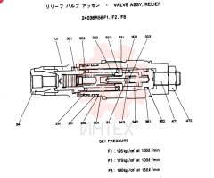 VALVE ASSY, RELIEF, Remarks: CONSISTS OF THE FOLLOWING PARTS 24036R56F1, F2, F8