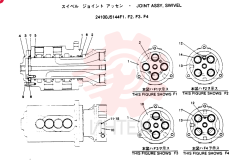 JOINT ASSY, SWIVEL, Remarks: CONSISTS OF THE FOLLOWING PARTS 24100J5144F1~F4