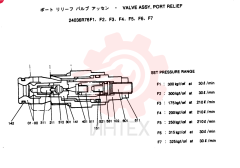 VALVE ASSY, PORT RELIEF, Remarks: CONSISTS OF THE FOLLOWING PARTS 24036R76F1~F7