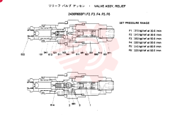 VALVE ASSY, RELIEF, Remarks: CONSISTS OF THE FOLLOWING PARTS 2436R683F1~F6