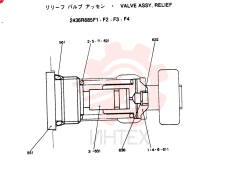 VALVE ASSY, RELIEF, Remarks: CONSISTS OF THE FOLLOWING PARTS 2436R685F1~F4