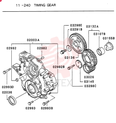 CASE ASSY, TIMING GEAR, FROM-UP TO: 9102.1-, MODEL TYPE: ALL