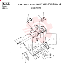BUCKET ASSY, 0.7M