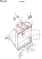 BUCKET ASSY. 1.1 METER CUBE