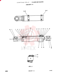 CYLINDER ASSY (BUCKET), Remarks: CONSIST OF THE FOLLOWING PARTS 2438U109F1, F2