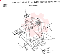 BUCKET ASSY, H.D. 0.9M