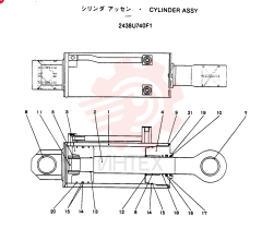 CYLINDER ASSY, CONSISTS OF THE FOLLOWING PARTS 2438U740F1