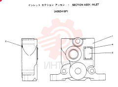 Схема (SK220LC) - MARK III EXCAVATOR BTW LLU0301 - LLU0600 (1/91-12/91) 2436Z416F1