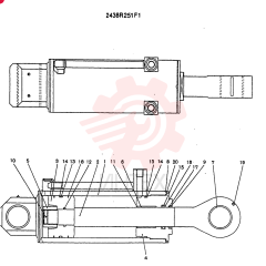 Схема (SK300LC-2) - MARK III EXCAVATOR ASN YC00901 (1/93-12/93) 2438R251F1