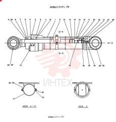 Схема (SK300LC-2) - MARK III EXCAVATOR ASN YC00901 (1/93-12/93) 2438U1171F1