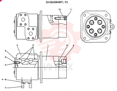 JOINT ASSY, SWIVEL CONSISTS OF THE FOLLOWING PARTS 24100J6649F1