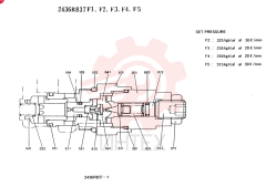 VALVE ASSY, PORT RELIEF, CONSISTS OF THE FOLLOWING PARTS 2436R837F1