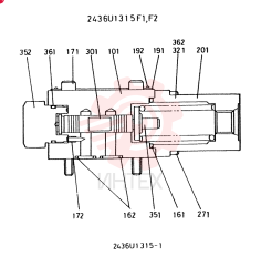 VALVE  ASSY, CONSISTS OF THE FOLLOWING PARTS 2436U1315F1