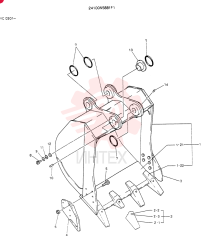 BUCKET ASSY, 1.0M³  (FOR NORTH AMERICA)