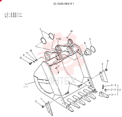 BUCKET ASSY, 1.2M³  (1.57 CU.YARD)