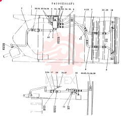 HYDRAULIC OIL COOLING LINE CONSISTS OF REF 1 THRU 46 24100X852F1 (2)