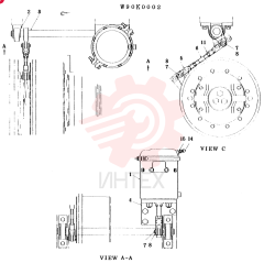 PARKING & EMERGENCY BRAKE ASSEMBLY CONSISTS OF ITEM 1 TO 15