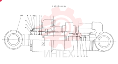 CYLINDER ASSY, DUMP CONSISTS OF REF 1 TO 19