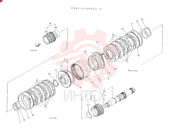 CLUTCH ASSY CONSISTS OF REF 1 TO 22