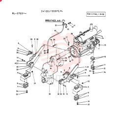 ENGINE MISSION GROUP, FOR 3 FWD. 1 RVSE, Serial Range: RL.2703-3122