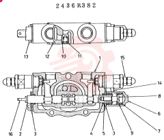 SECTION ASSY, BUCKET CONSISTS OF REF 1 TO 16