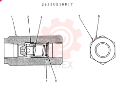 VALVE ASSY,CHECK,CONSISTS OF REF 1 TO 5