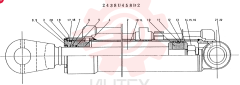 CYLINDER ASSY, BOOM, CONSISTS OF REF 1 TO 22 2418U458D2