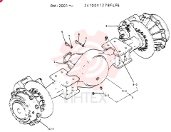 AXLE ASSY  RM., Serial Range: 2001-RM.2073