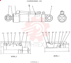 CYLINDER ASSY, CONSISTS OF ITEM 1 TO 6 (REPAIR KIT NO. AS FOLLOWS IS USED FOR SERVICE)