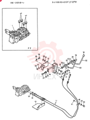 HYDR LINES,   4-SPOOL, Serial Range: RE.2056-RE.2072 24100X2420F1 (1)
