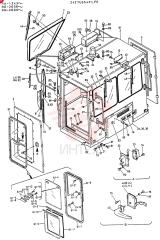 CAB  ASSY   (2-SEAT)  RE., Serial Range: 2072--RE.2125 2427U354F1 (2)