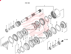 CLUTCH ASSY,EXCEPTION SYM. 31, Start Serial: 1- 9K3004