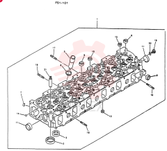 HEAD ASSY,CYLINDER, Start Serial: 16301- 111103900 (1)