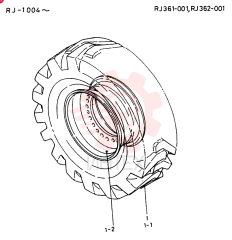 TIRE & WHEEL ASSY (23.5-25-12PR,  L3, W/T)