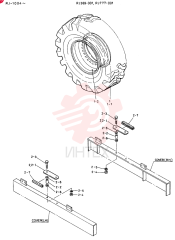 TIRE & WHEEL ASSY (26.5-25-16PR, L-3, T/L)