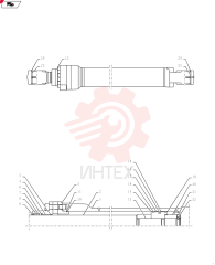 CYLINDER,Double Acting, 100mm Rod, 1193mm Stroke