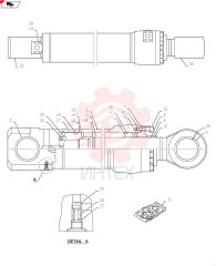 HYDRAULIC CYLINDER,Double Acting, 115mm Rod, 1590mm Stroke