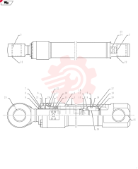 CYLINDER,Double Acting, 110mm Rod, 1410mm Stroke