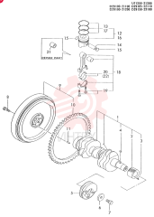 CRANKSHAFT AND PISTON 3TN84L-RTBA