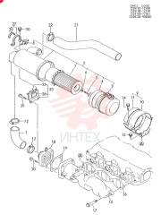 SUCTION MANIFOLD AND AIR CLEANER 3TN84L-RTBA