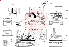 Схема (SK024) - COMPACT EXCAVATOR BTW PV00003 - PV02536 (1/89-12/03) S04393-90010