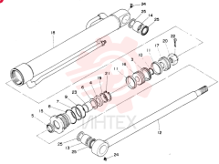 Схема (SK024) - COMPACT EXCAVATOR BTW PV00003 - PV02536 (1/89-12/03) S19000-43900