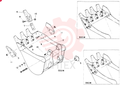 Схема (SK024) - COMPACT EXCAVATOR BTW PV00003 - PV02536 (1/89-12/03) S04362-02000