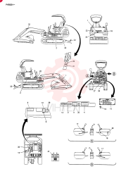 Схема (SK025-2) - COMPACT EXCAVATOR ASN PV06201 (3/01-9/04) PV22T00009F1