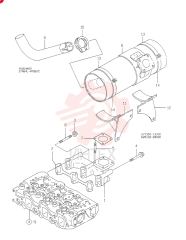 EXHAUST MANIFOLD & SILENCER (A) 3TN84L-RTBB