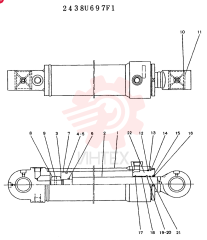 Схема (SK04L-2) - COMPACT EXCAVATOR BTW LX-1401 - LX-1422 (1/85-12/06) 2438U697F1