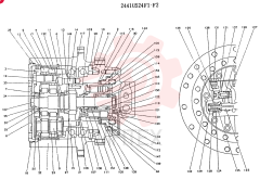 Схема (SK04L-2) - COMPACT EXCAVATOR BTW LX-1401 - LX-1422 (1/85-12/06) 2441U524F1