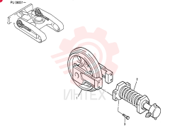 IDLER ASSY, CRAWLER PU52D00004F1