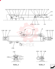 Cylinder Instal (Boom) PU02B00077F1 (2)