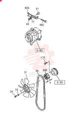 FAN AND FAN BELT 0-33A (1)